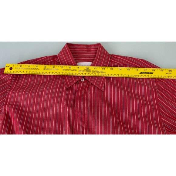 Iceberg Mens Dress Shirt Mens XL Made In Italy Red Button Up 100% Cotton Luxury - Picture 6 of 8